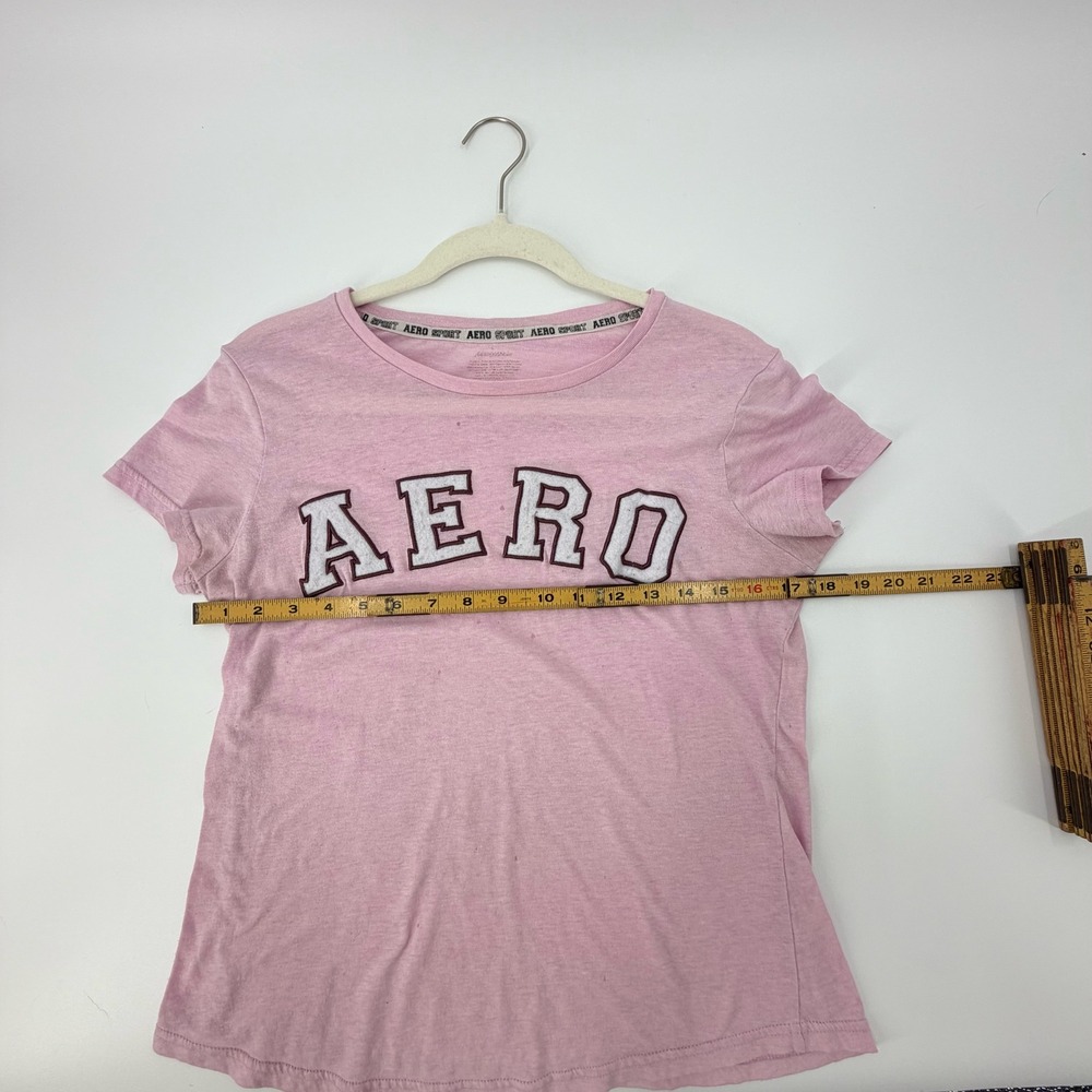Y2K Aeropostale Aero Pink Graphic Tee Short Sleeve‎ Crew Neck T-Shirt Womens L